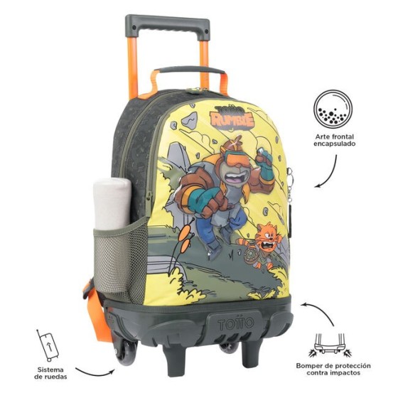MOCHILA ESCOLAR CON RUEDAS MEDIANA DE CARTOONS TOTTO MJ03BWM005-2310-4DJM