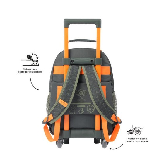MOCHILA ESCOLAR CON RUEDAS MEDIANA DE CARTOONS TOTTO MJ03BWM005-2310-4DJM