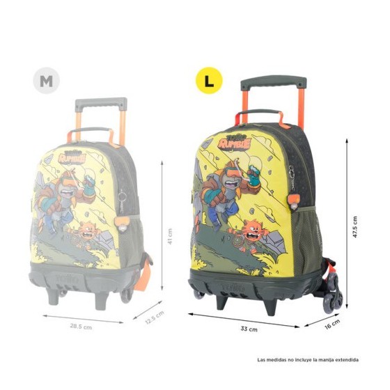 MOCHILA ESCOLAR CON RUEDAS GRANDE DE CARTOONS TOTTO MJ03BWM003-2310-4DJL