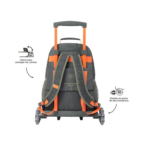 MOCHILA ESCOLAR CON RUEDAS GRANDE DE CARTOONS TOTTO MJ03BWM003-2310-4DJL