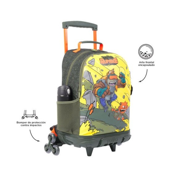 MOCHILA ESCOLAR CON RUEDAS GRANDE DE CARTOONS TOTTO MJ03BWM003-2310-4DJL