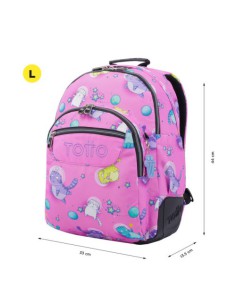 MOCHILA ESCOLAR GATOS ASTRONAUTAS TOTTO MA04ECO029-2310N-9I9 2