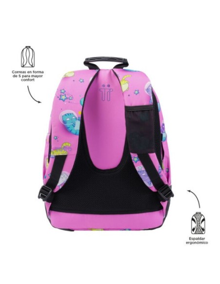 MOCHILA ESCOLAR GATOS ASTRONAUTAS TOTTO MA04ECO029-2310N-9I9
