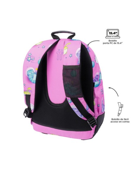 MOCHILA ESCOLAR GATOS ASTRONAUTAS TOTTO MA04ECO029-2310N-9I9