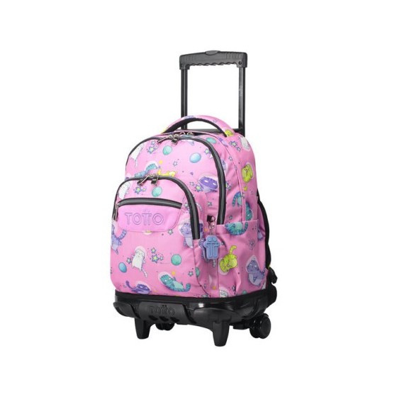 MOCHILA ESCOLAR CON RUEDAS GATOS ASTRONAUTAS TOTTO MA03ECO006-2310P-9I9