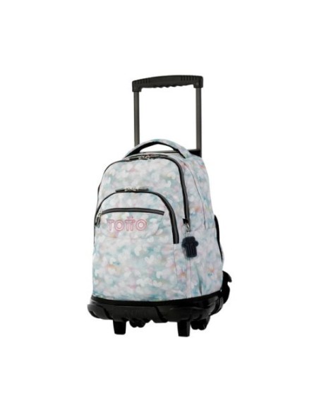 MOCHILA ESCOLAR CON RUEDAS CORAZONES PASTEL TOTTO MA03ECO006-2311P-4HX