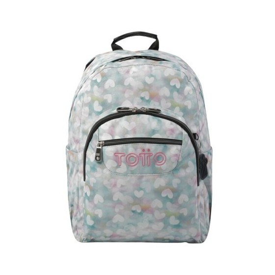 MOCHILA ESCOLAR CORAZONES PASTEL TOTTO MA04ECO001-23110-4HX