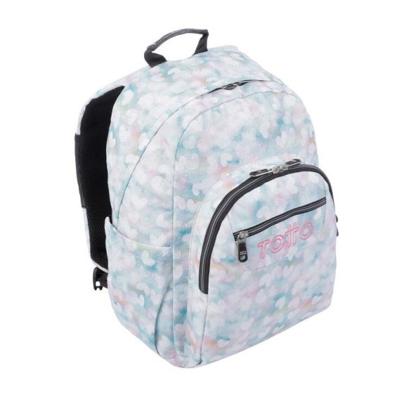 MOCHILA ESCOLAR CORAZONES PASTEL TOTTO MA04ECO001-23110-4HX