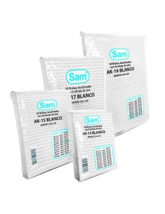 PAQUETE 10 BOLSAS AIR BAG AUTOADHESIVA ACOLCHADA AK-13 BLANCO MEDIDA INTERIOR 150X215 SAM 146172