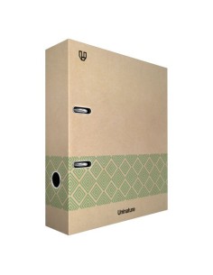 ARCHIVADOR RECICLADO ANILLAS 2X65MM CON RADO KRAFT SOFT A4 VERDE UNINATURE 17262420