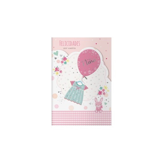 PACK 6 TARJETAS DE FELICITACIÓN MAMÁS - TAMAÑO 11,5 X 17 CM - MODELO CONEJO DOHE 70091
