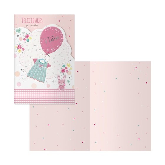 PACK 6 TARJETAS DE FELICITACIÓN MAMÁS - TAMAÑO 11,5 X 17 CM - MODELO CONEJO DOHE 70091