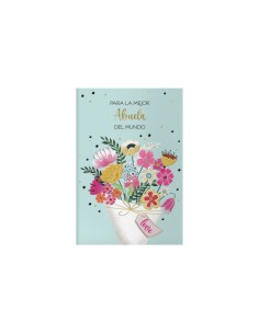 PACK 6 TARJETAS DE FELICITACIÓN ABUELAS - TAMAÑO 11,5 X 17 CM - MODELO RAMO DOHE 70083
