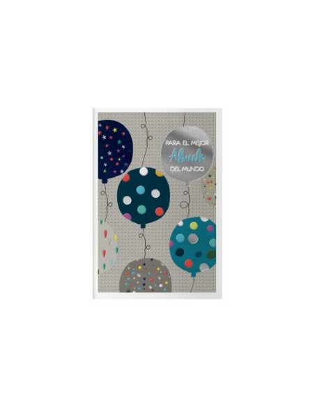 PACK 6 TARJETAS DE FELICITACIÓN ABUELOS - TAMAÑO 11,5 X 17 CM - MODELO DOTS DOHE 70081