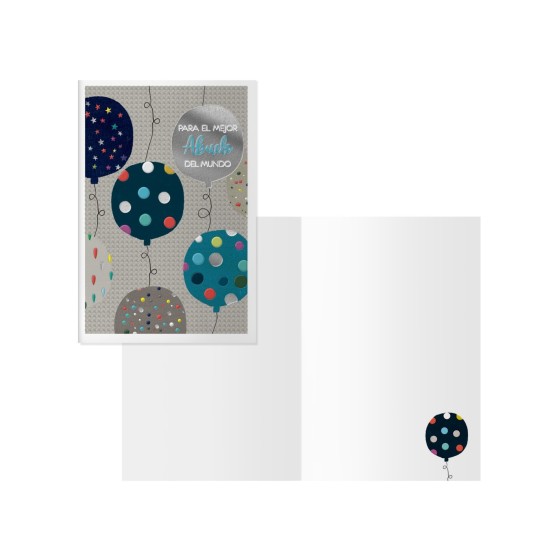 PACK 6 TARJETAS DE FELICITACIÓN ABUELOS - TAMAÑO 11,5 X 17 CM - MODELO DOTS DOHE 70081