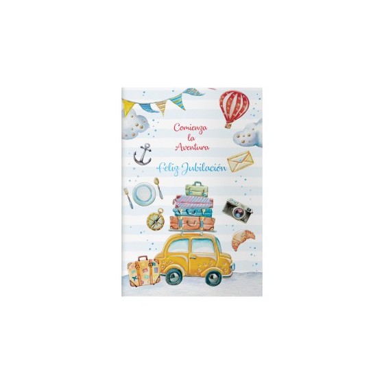PACK 6 TARJETAS DE FELICITACIÓN JUBILACIÓN - TAMAÑO 11,5 X 17 CM - MODELO VACACIONES DOHE 70079