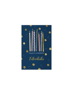 PACK 6 TARJETAS DE FELICITACIÓN CUMPLEAÑOS - TAMAÑO 11,5 X 17 CM - MODELO VELAS DOHE 70068