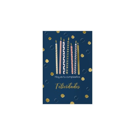 PACK 6 TARJETAS DE FELICITACIÓN CUMPLEAÑOS - TAMAÑO 11,5 X 17 CM - MODELO VELAS DOHE 70068