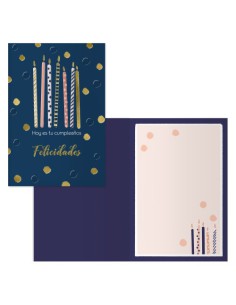 PACK 6 TARJETAS DE FELICITACIÓN CUMPLEAÑOS - TAMAÑO 11,5 X 17 CM - MODELO VELAS DOHE 70068 2
