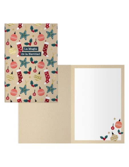 PACK 6 TARJETAS DE FELICITACIÓN NAVIDAD - TAMAÑO 11,5 X 17 CM - MODELO JOLLY DOHE 70038