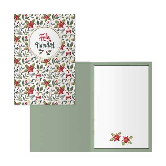 PACK 6 TARJETAS DE FELICITACIÓN NAVIDAD - TAMAÑO 11,5 X 17 CM - MODELO PASCUA DOHE 70001