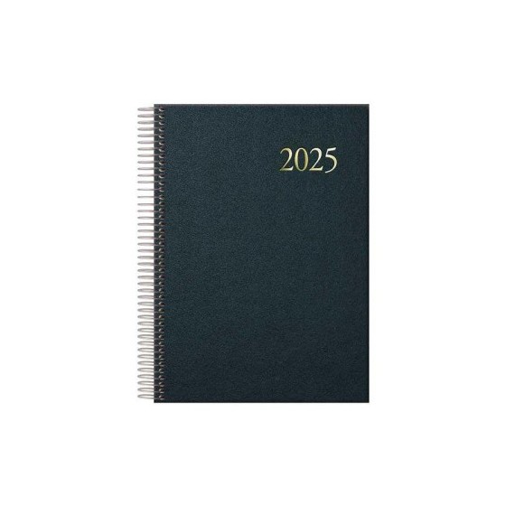 AGENDA 2025 SEGOVIA ESPIRAL DÍA PÁGINA 14 X 20 CM COLOR NEGRO CATALAN DOHE 12735 - 25