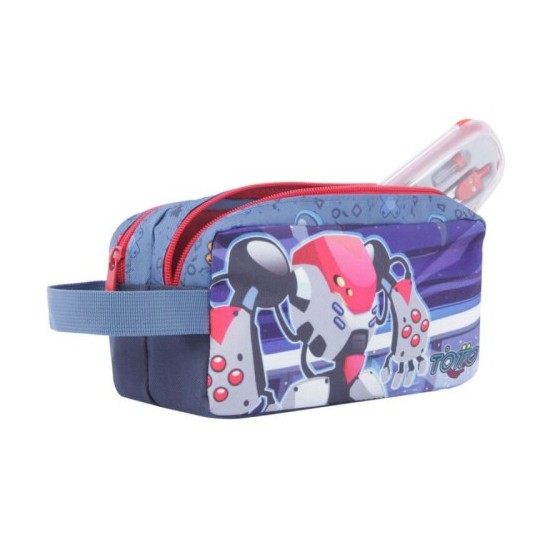 ESTUCHE ESCOLAR DOS COMPARTIMENTOS - ATLAS TOTTO AJ52ATA001-2210-2JW