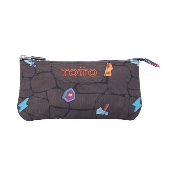 ESTUCHE ESCOLAR TRES COMPARTIMENTOS ESTAMPADO VIDEOJUEGO - TABLERO TOTTO AC52ECO012-2210Z-3Y7