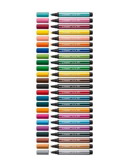 ESTUCHE ARTY CON 12 COLORES-ROTULADOR PREMIUM CON PUNTA BISELADA PEN 68 MAX STABILO 768/12-21