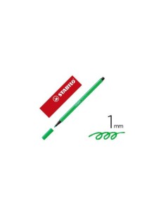 ROTULADOR PREMIUM CON PUNTA DE FIBRA BISELADA PEN 68 MAX COLOR VERDE CLARO STABILO 768/33 (x10 unidades)