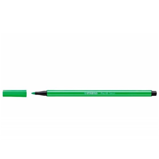 ROTULADOR PREMIUM CON PUNTA DE FIBRA BISELADA PEN 68 MAX COLOR VERDE CLARO STABILO 768/33 (x10 unidades)