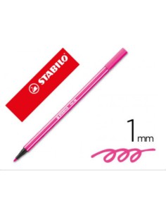 ROTULADOR PREMIUM CON PUNTA DE FIBRA BISELADA PEN 68 MAX COLOR ROSA STABILO 768/56 (x10 unidades)