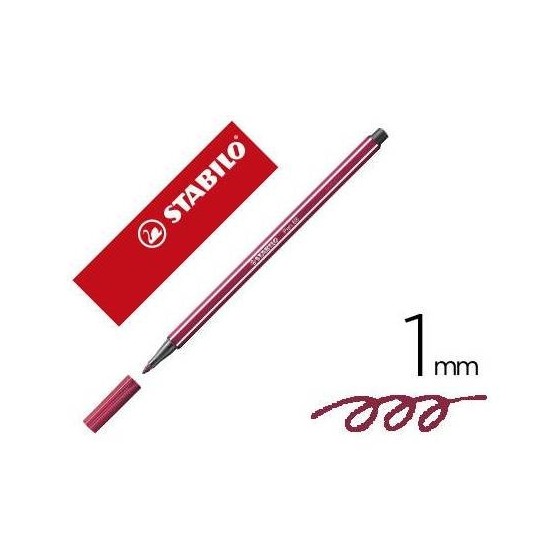 ROTULADOR PREMIUM CON PUNTA DE FIBRA BISELADA PEN 68 MAX COLOR PÚRPURA STABILO 768/19 (x10 unidades)