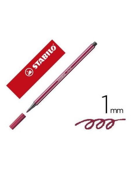 ROTULADOR PREMIUM CON PUNTA DE FIBRA BISELADA PEN 68 MAX COLOR PÚRPURA STABILO 768/19 (x10 unidades)