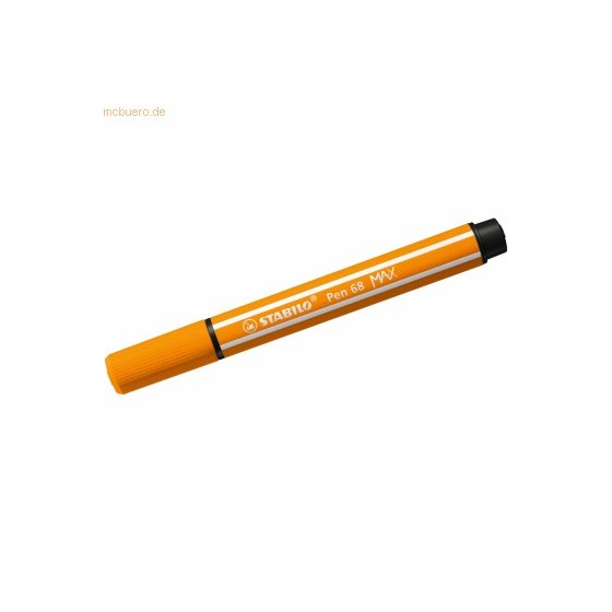 ROTULADOR PREMIUM CON PUNTA DE FIBRA BISELADA PEN 68 MAX COLOR NARANJA STABILO 768/54 (x10 unidades)