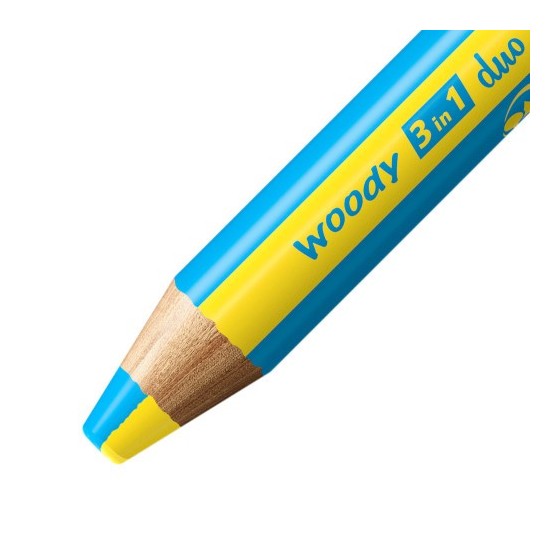 ESTUCHE 10 LAPICES + SACAPUNTAS WOODY 3 COLORES EN 1 STABILO