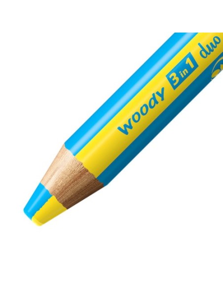 ESTUCHE 10 LAPICES + SACAPUNTAS WOODY 3 COLORES EN 1 STABILO