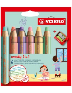 STABILO woody 3 in 1 Colores surtidos 6 pieza(s)