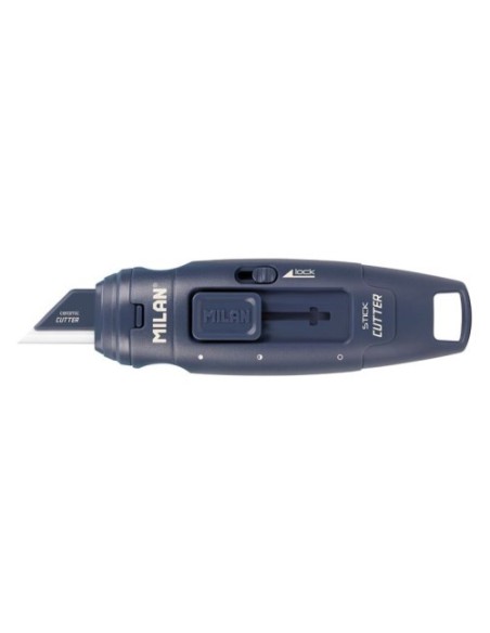 EXPOSITOR 8 BLÍSTERS CÚTER HOJA CERÁMICA STICK SERIE 1918, AZUL MARINO MILAN 6010108B