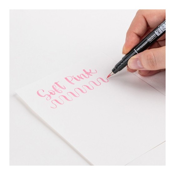 ESTUCHE 6 ROTULADORES BASE DE AGUA FUDENOSUKE PARA PAPEL OSCURO COLORES PASTEL TOMBOW WS-BS-6P