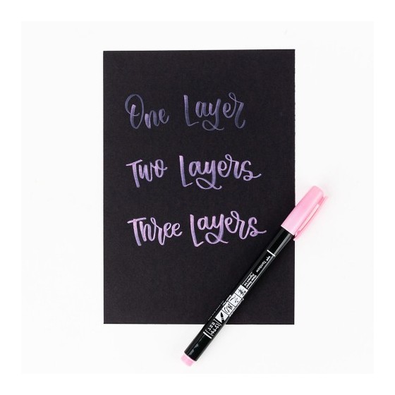 ESTUCHE 6 ROTULADORES BASE DE AGUA FUDENOSUKE PARA PAPEL OSCURO COLORES PASTEL TOMBOW WS-BS-6P