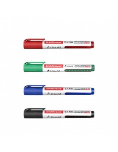SET 4 MARCADORES PIZARRA BLANCA CON TINTA LÍQUIDA LW-600 NEGRO, AZUL, ROJO, VERDE ERICH KRAUSE 58362