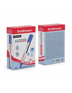 MARCADOR PIZARRA BLANCA CON TINTA LÍQUIDA LIQUID LW-600, TINTA COLOR AZUL ERICH KRAUSE 48775 (x10 unidades) 2