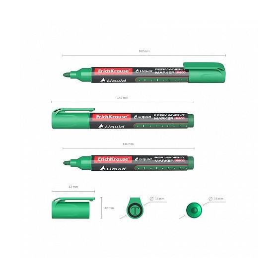 SET 4 MARCADORES PERMANENTES CON TINTA LÍQUIDA LP-600 ERICH KRAUSE 58361
