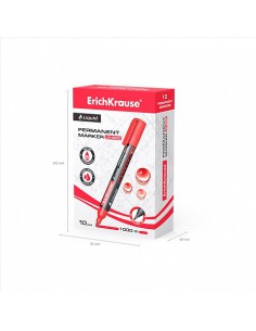 MARCADOR PERMANENTE CON TINTA LÍQUIDA LP-600 TINTA COLOR ROJO ERICH KRAUSE 48771 (x10 unidades) 2