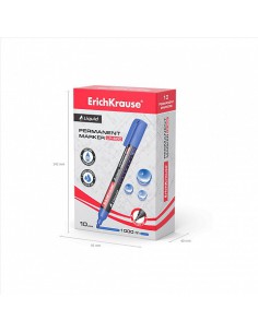 MARCADOR PERMANENTE CON TINTA LÍQUIDA LP-600 COLOR AZUL ERICH KRAUSE 48770 (x10 unidades) 2