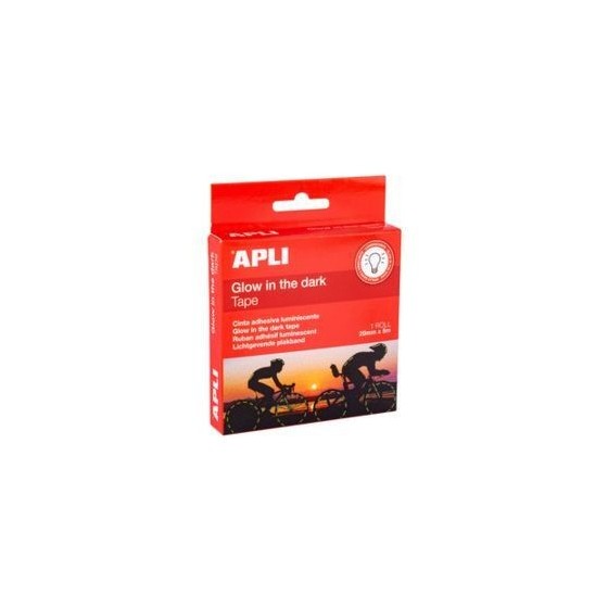 CINTA ADHESIVA LUMINISCENTE 20 MM X 5 M APLI 19235