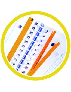 CUADERNO FIRST CLASS A4 TAPA NEGRA FORRADA MICROPERFORADO 120H 100GR 4 TALADROS 5X5 BANDA 5 COLORES PACSA 16029 (x4 unidades) 2