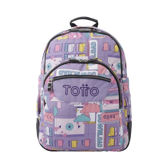 MOCHILA ESCOLAR MORADO CIBER - CRAYOLES TOTTO MA04ECO029-2210N-2QI