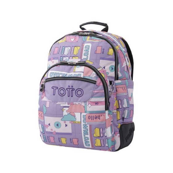 MOCHILA ESCOLAR MORADO CIBER - CRAYOLES TOTTO MA04ECO029-2210N-2QI